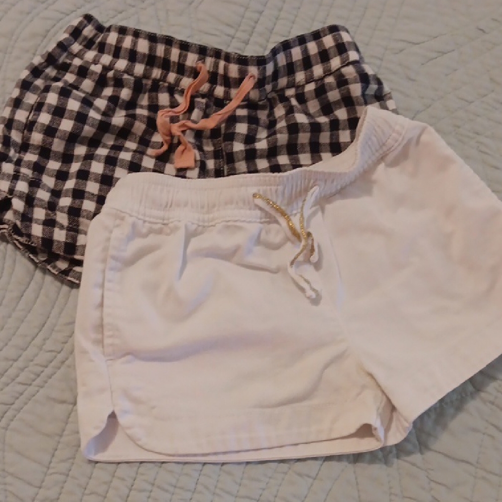 Crewcuts Black Checkered and White Shorts Set